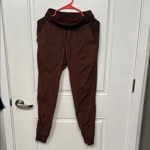 Lululemon Athletica Brown Track Pants with Tapered Legs